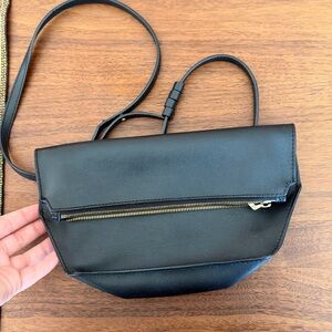 Leather Electric blue interior magnetic closure JCrew purse